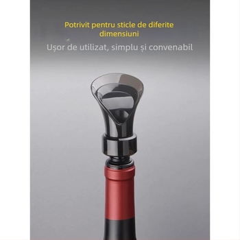 Stopper pentru sticla de vin roșu, în formă de petală, cu robinet de turnare, potrivit pentru diferite sticle, depozitare și etanșare, două funcții