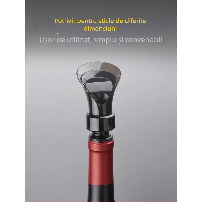 Stopper pentru sticla de vin roșu, în formă de petală, cu robinet de turnare, potrivit pentru diferite sticle, depozitare și etanșare, două funcții