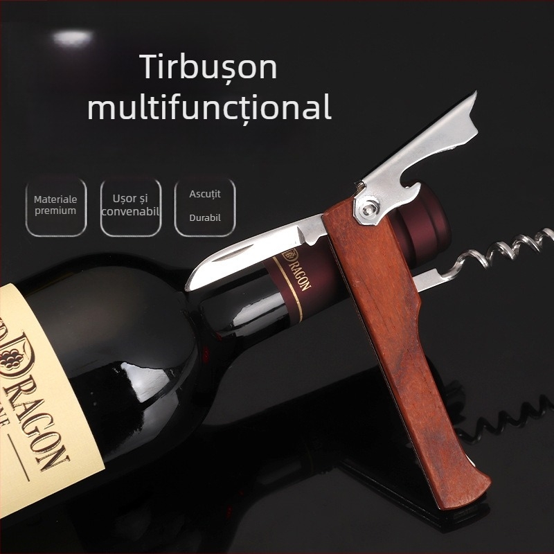 Deschizător creativ multifuncțional de vin, portabil, pentru uz casnic, deschizător de sticle de bere pentru bucătărie