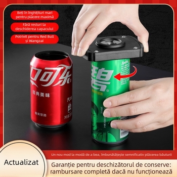 Deschizător portabil multifuncțional pentru conserve și sticle – deschidere automată a capacelor, ABS plastic