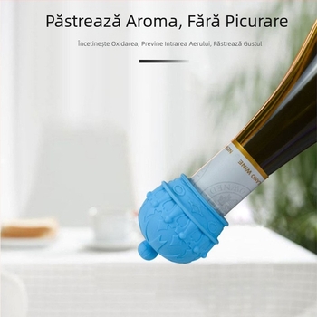 Dop din silicon în formă de coroană pentru vin roșu – silicon alimentar, etanșare fără scurgeri, păstrează prospețimea