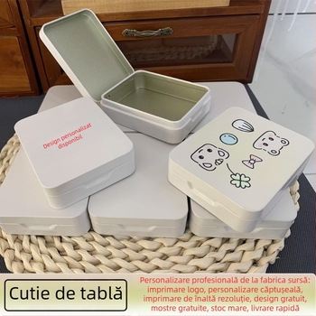 Cutii din tinplate pentru carduri și accesorii, cutii pentru ceai imprimate, cutii cadou pentru bomboane, personalizare în loturi mici