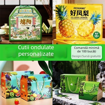 Cutie personalizată de ambalare din carton ondulat, cutie dreptunghiulară extrem de rigidă pentru ceai, capac în stil acoperiș, cutie cadou colorată, producție în loturi mici