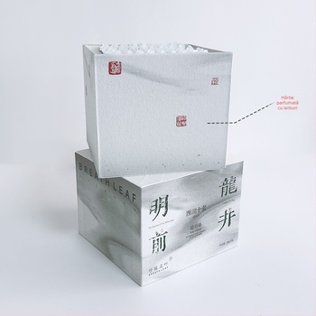 Cutie cadou pentru ceai cu două părți, cu logo personalizabil și finisaj UV, stil nou chinezesc, hârtie cu aromă de paie