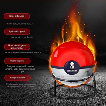 Tianyu balon automat de stingere a incendiilor cu autoexplozie, aruncare, 1,3 kg pulbere uscată, fixat pentru agățare, dispozitiv automat de stingere
