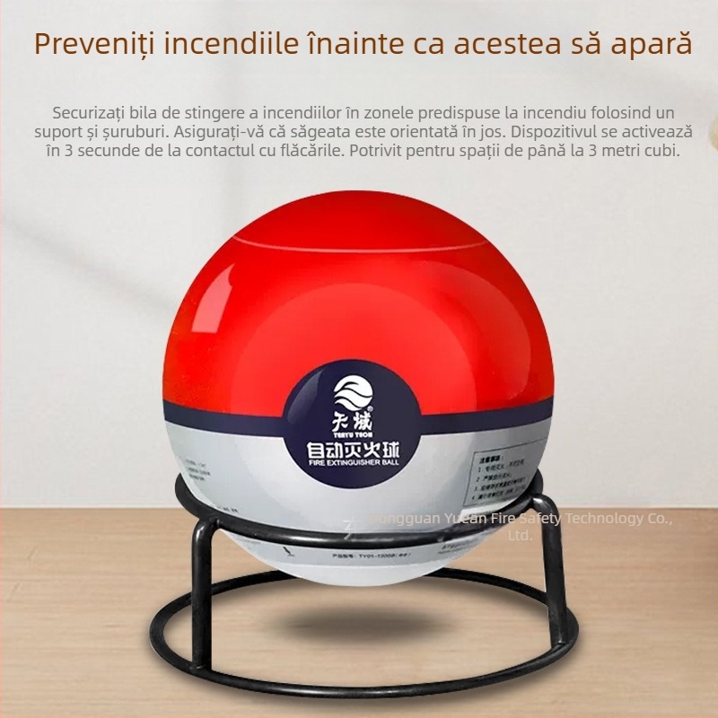 Tianyu balon automat de stingere a incendiilor cu autoexplozie, aruncare, 1,3 kg pulbere uscată, fixat pentru agățare, dispozitiv automat de stingere