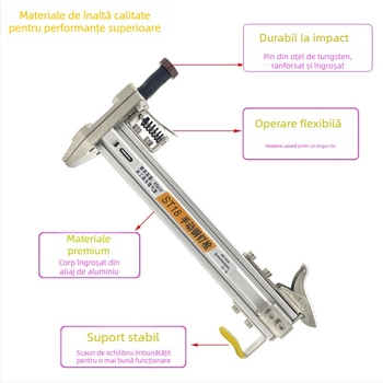 ST18 Pistol de cuie cu bandă metalică – unealtă manuală, semi-automat pentru fixarea canalelor de cablu pe pereți din ciment