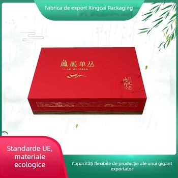 Cutie cadou din lemn pentru ceai Phoenix Dancong, 38 × 24 × 10 cm, cutie de ceai goală, lux, pentru personalizare