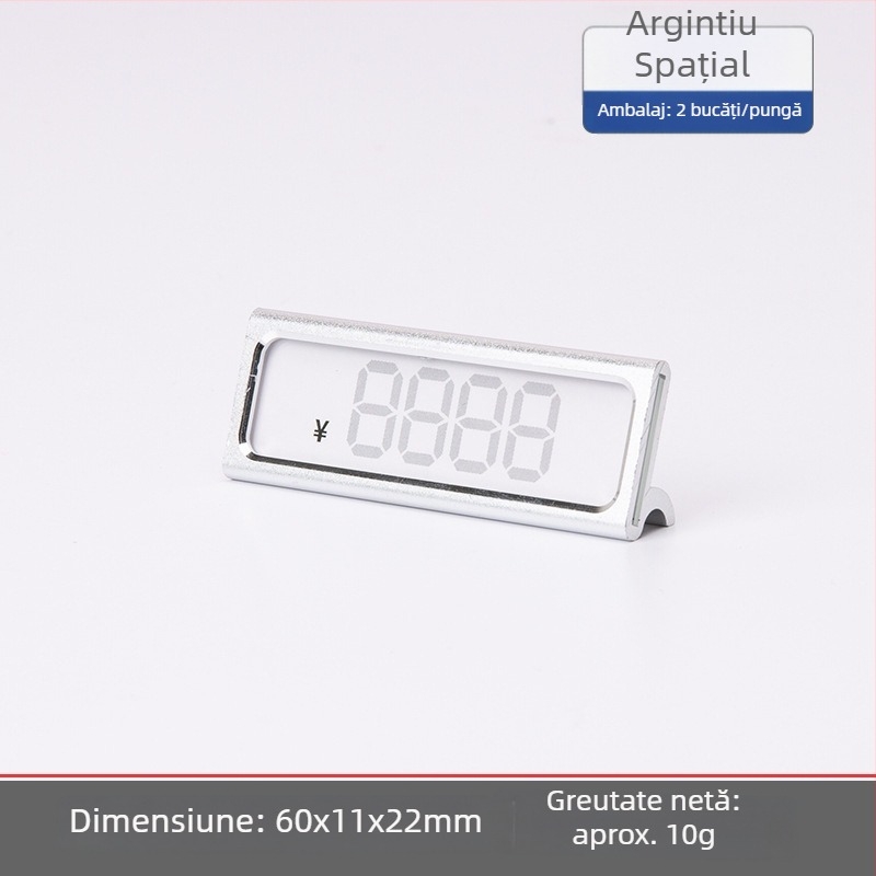 Panou metalic pentru prețuri cu etichetă digitală de preț pentru vin, bijuterii și ceai