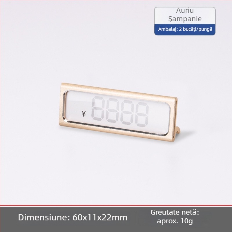 Panou metalic pentru prețuri cu etichetă digitală de preț pentru vin, bijuterii și ceai
