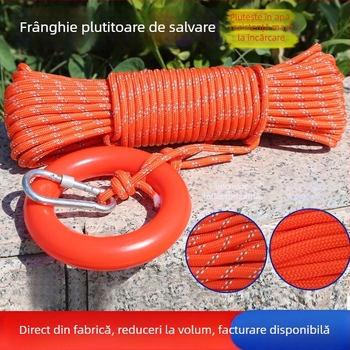Frânghie plutitoare de salvare pentru intervenții în apă, pentru bărci, reflexivă, portabilă pentru exterior