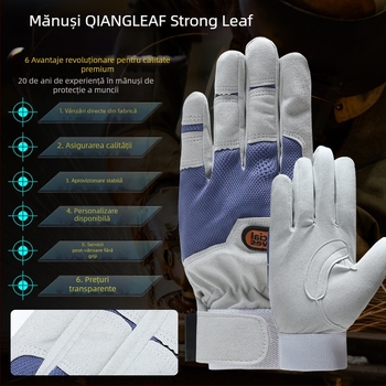 Mănuși Strong Leaf – protecție pentru muncă, din microfibră, respirante, rezistente la abraziune, pentru manipulare, lucru și ciclism în aer liber