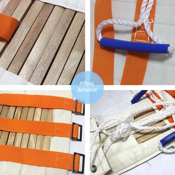 Targa Robertson pentru salvare maritimă – targă pliabilă din pânză, pentru intervenții de salvare pe apă, construcție din nylon, portabilă