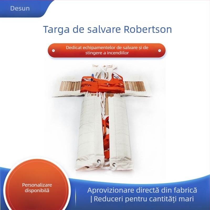Targa Robertson pentru salvare maritimă – targă pliabilă din pânză, pentru intervenții de salvare pe apă, construcție din nylon, portabilă