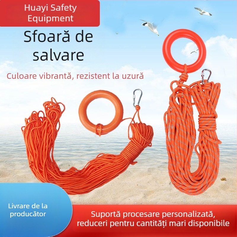 Sfoară plutitoare pentru linia de viață, cu reflexie, cablu de ghidare pentru snorkeling și sfoară de aruncare pentru evacuare