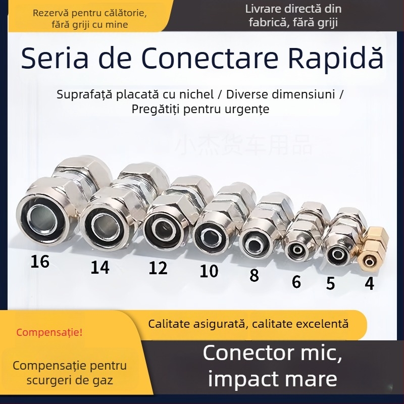 Set de cuplaje rapide pentru furtun de aer, 4–16 mm, pentru camioane și remorci