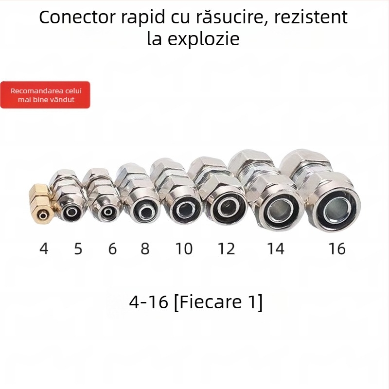 Set de cuplaje rapide pentru furtun de aer, 4–16 mm, pentru camioane și remorci