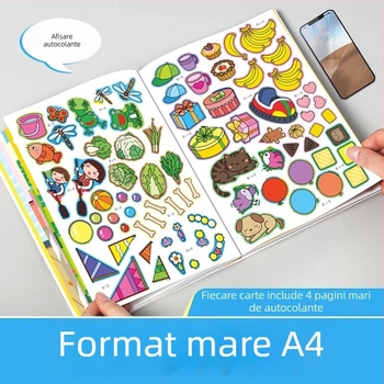Carte cu autocolante pentru învățarea matematicii pentru copii între 2 și 6 ani: Autocolante distractive pentru concentrare