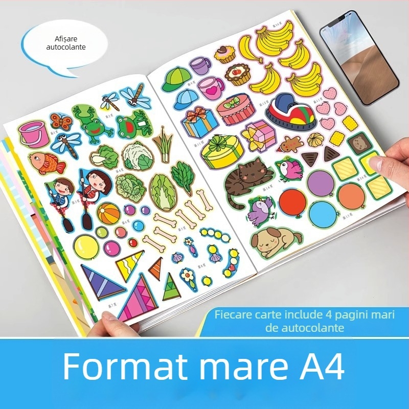 Carte cu autocolante pentru învățarea matematicii pentru copii între 2 și 6 ani: Autocolante distractive pentru concentrare