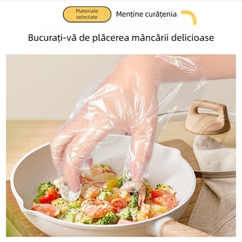 Mănuși de unică folosință din PE, întărite, pentru curățenie, cosmetică și procesarea alimentelor, rezistente la apă și la ulei.