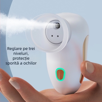 Dispozitiv portabil pentru spălarea ochilor, cu pulverizare nano pentru hidratare și ameliorarea uscăciunii ochilor