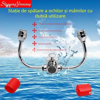 Stație de spălare a ochilor – de birou și portabilă, cu port unic sau dublu, tip pulverizare verticală