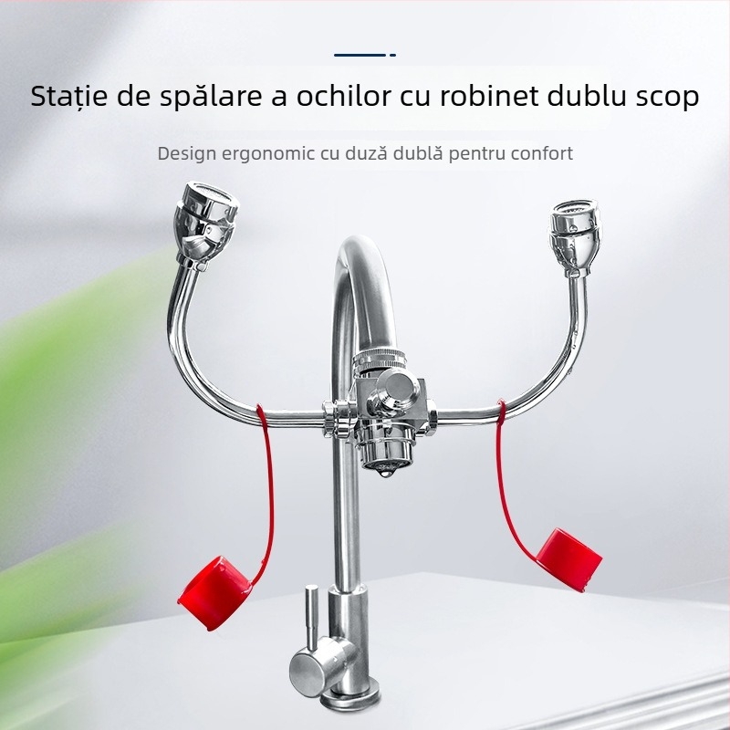 Ruiying robinet portabil din oțel inoxidabil 304 pentru spălarea ochilor