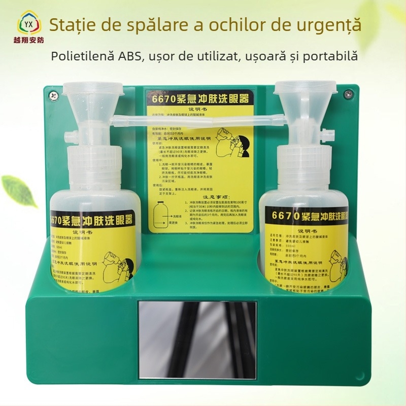 Sistem montat pe perete pentru spălarea ochilor, rezervor 500 L, model 6670, spălare de urgență a ochilor și pielii