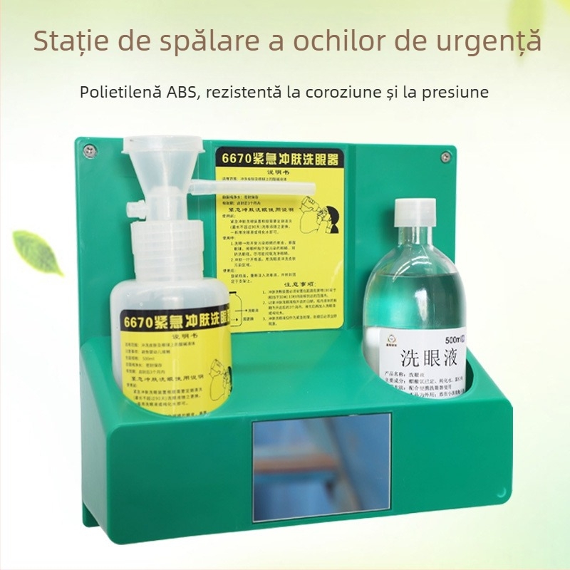 Sistem montat pe perete pentru spălarea ochilor, rezervor 500 L, model 6670, spălare de urgență a ochilor și pielii