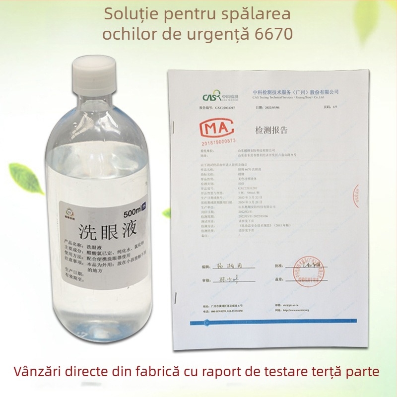 Sistem montat pe perete pentru spălarea ochilor, rezervor 500 L, model 6670, spălare de urgență a ochilor și pielii