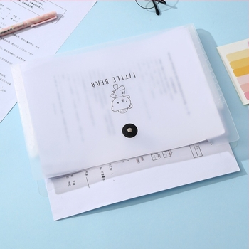 Mapă A4 din PP, impermeabilă, cu cataramă, pentru stocare multi-strat a documentelor și fișelor de test