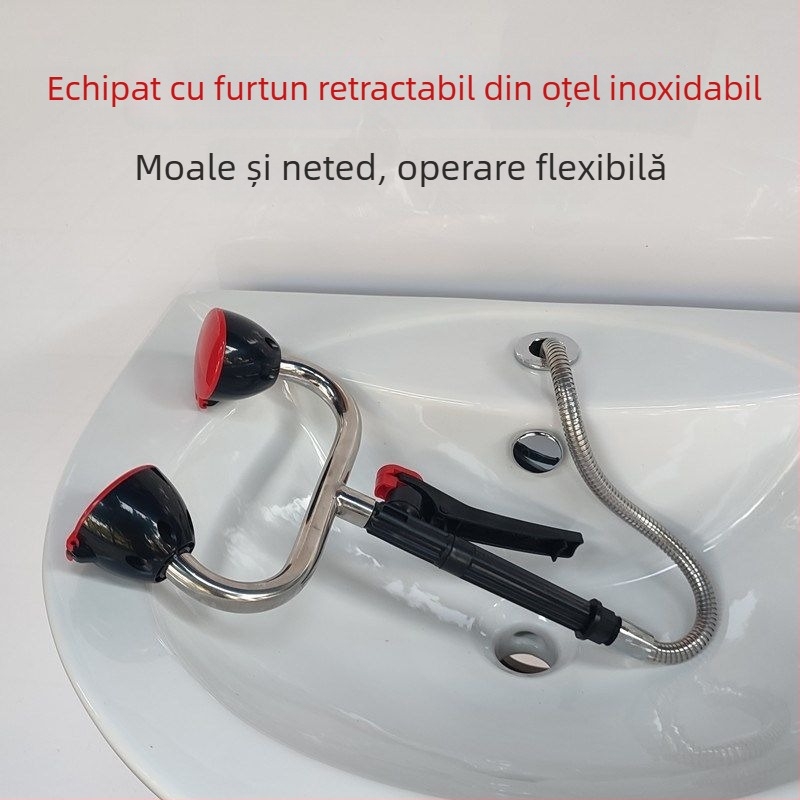 Stație de spălare a ochilor pentru laborator, tip industrial, de birou sau montat pe perete, cu duză de pulverizare retractabilă, cu ieșire simplă sau dublă