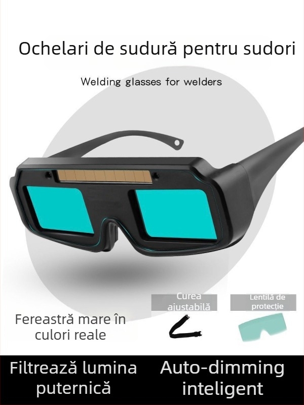Ochelari de sudură cu reglare automată a întunecării pentru sudare cu arc (TIG), protecție oculară, pentru purtători de miopie