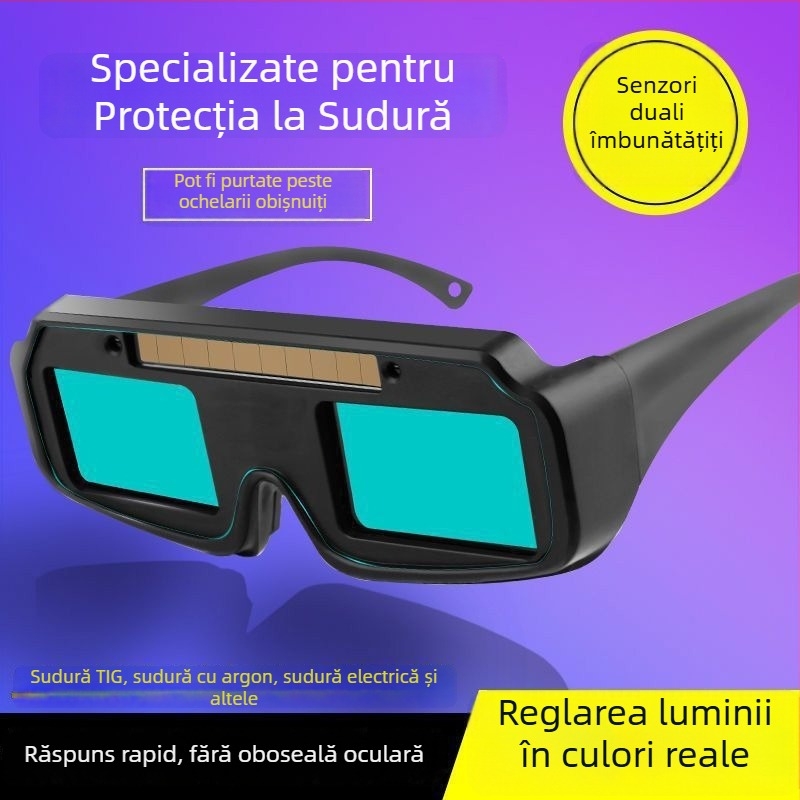 Ochelari de sudură cu reglare automată a întunecării pentru sudare cu arc (TIG), protecție oculară, pentru purtători de miopie
