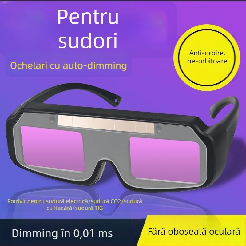 Ochelari de sudură cu reglare automată a întunecării pentru sudare cu arc (TIG), protecție oculară, pentru purtători de miopie