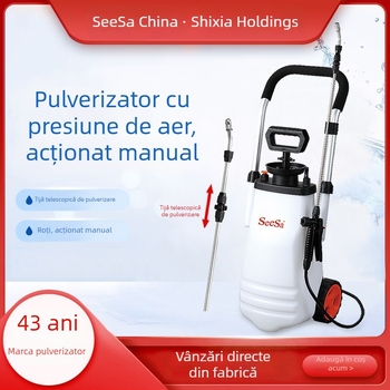 Stropitor pe role de 12L cu duză extensibilă și braț retractabil