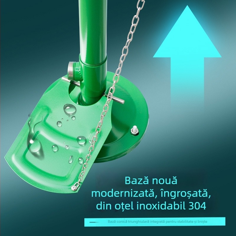 Spălător ocular de urgență din oțel inoxidabil 304, model compozit, pentru laboratoare, uzine chimice și șantiere