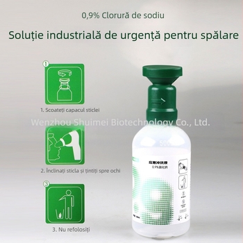 Stație industrială portabilă de spălare a ochilor cu soluție de clorură de sodiu 0,9%