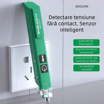 Detector de tensiune fără contact, cu senzor inteligent, dispozitiv profesional multifuncțional pentru detectarea liniilor și testarea întreruperilor