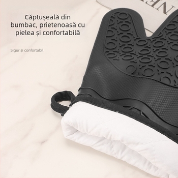 Mănuși din silicon pentru cuptor cu microunde, izolație îngroșată, rezistente la temperaturi înalte pentru bucătărie