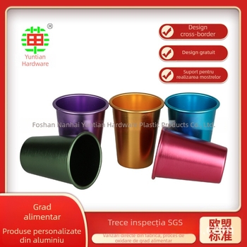 Pahar de bere din aluminiu, pentru cola și sucuri, aluminiu oxidat de calitate alimentară, reciclabil, capacitate 401-500 ml