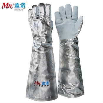 Mn-Gr008 mănuși din folie de aluminiu pentru temperaturi înalte și protecție împotriva radiației (fără contact), extinse