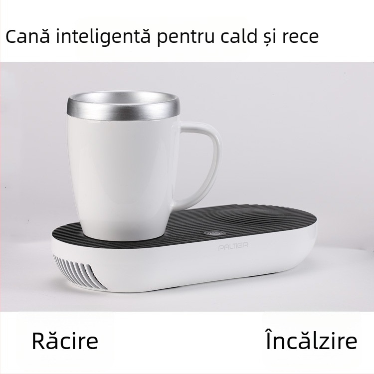 Ceașcă inteligentă pentru băuturi calde și reci, 2 în 1 încălzire și răcire, fierbător electric pentru birou, utilizare duală, oprire automată
