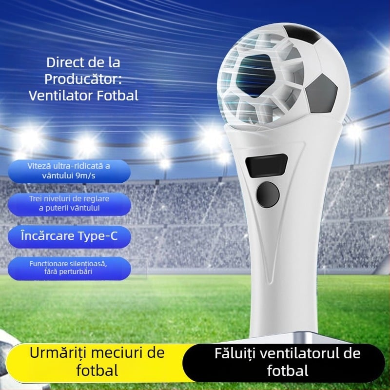 Ventilator mini USB portabil pentru fotbal, răcire, Cupa Mondială 2026 – cadou