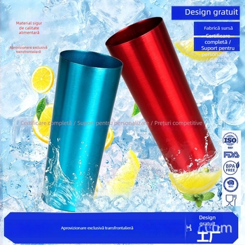 Pahare de aluminiu de unică folosință, cupă din aluminiu de calitate alimentară pentru bere și cafea, pahar frigorific pentru exterior