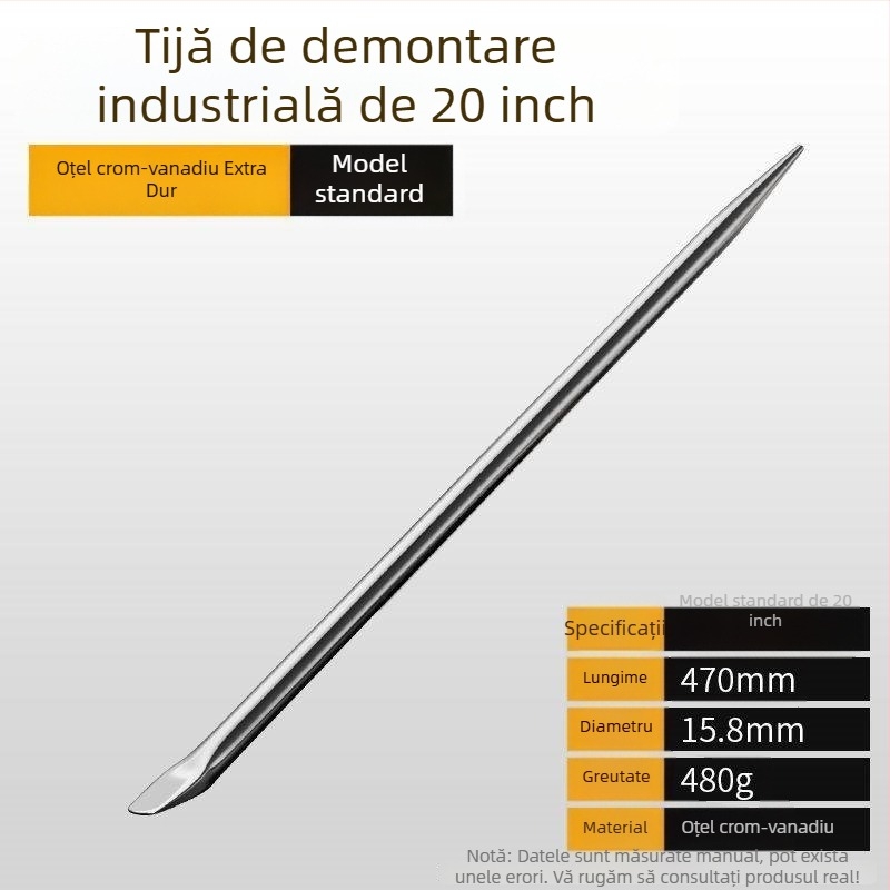 Pry Bar din oțel crom-vanadiu, duritate înaltă, pentru vehicule, strângător de cabluri pentru camion din oțel inoxidabil, unealtă de leveraj