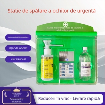 6670B Dispozitiv de spălare a ochilor și pielii pentru situații de urgență, interior, manual, montaj pe perete, echipament de prim ajutor