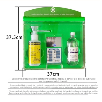 6670B Dispozitiv de spălare a ochilor și pielii pentru situații de urgență, interior, manual, montaj pe perete, echipament de prim ajutor