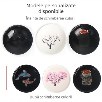 Cupe ceramice japoneze, personalizate, care își schimbă culoarea la frig și căldură — pahare mici pentru băuturi spirtoase (1–100 ml)