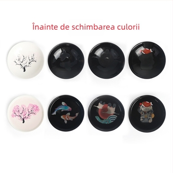 Cupe ceramice japoneze, personalizate, care își schimbă culoarea la frig și căldură — pahare mici pentru băuturi spirtoase (1–100 ml)